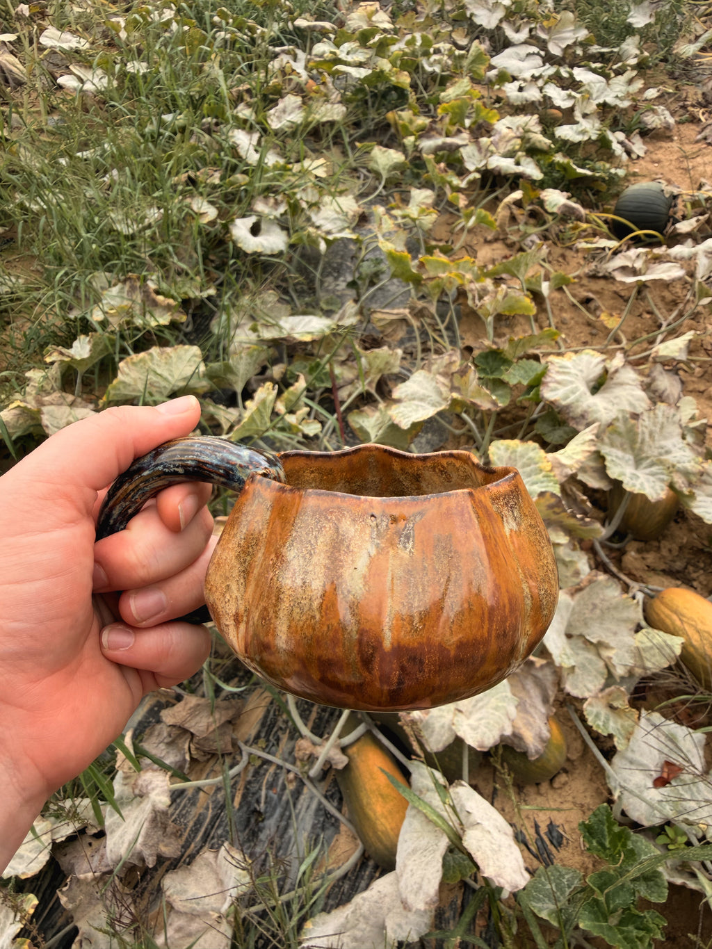 Récolte : Mug citrouille orange vielli